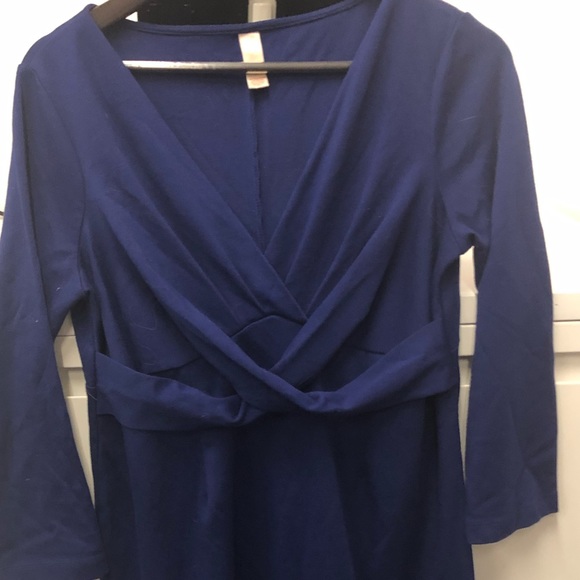 Merona Blue Wrap Maternity Dress - Picture 4 of 4